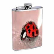 Ladybug Em3 8oz Stainless Steel Flask Drinking Whiskey Liquor