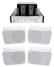 Rockville BluTube Tube Amplifier/Home Theater Bluetooth Receiver+4)6.5" Speakers