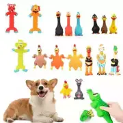 Squeaky Dog Toy Rubber Latex Chew Toy Chicken Animal Bite Resistant (18 Types)