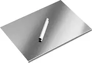 BEELUCK Stainless Steel Chopping Board with Lip,31.5 x 19.7 Inch Heavy Cutting Board with One Rolling Pin,Metal Noodle Board Pastry Board for Meat Fruits Vegetables Bread and Baking