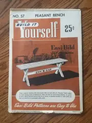 Vintage 1948 Build It Yourself Pattern - Peasant Bench - New Pattern