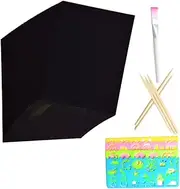 1 Set DIY Scratch Paper Scratch Off Art with Styluses Templates Random Brush Creative Craft for Inspire Imagination and Hands Skills