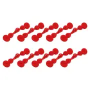 10 Pairs Faux Pearl Chinese Closure Buttons (Red)