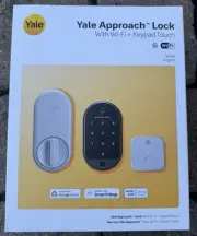 Yale Approach Smart Lock Wi-Fi Bluetooth Deadbolt Keypad-Silver Argent-NEW!