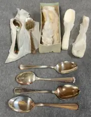 NEW in BOX Vintage Victor S. Co. SET of 29 Silver Plate Dessert Spoons Heavy