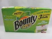 Vintage BOUNTY To Go Paper Towels Travel Size Dispenser 3 22 Sheet Mini Rolls