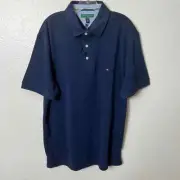 TOMMY HILFIGER GOLF THE COTTON PLUS MIDNIGHT MEN SHORT SLEEVE POLO NEW