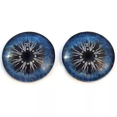 Pair of 20mm Compass Rose Nautical Vintage Water Glass Eyes for Jewelry Pendants