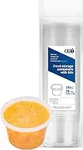 EDI Microwaveable Deli Containers with Leak Proof Lids Food Storage Container 25 Packs