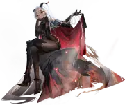 Anime azur lane gir pale white hair glowing eyes orange Playmat Gaming Mat Desk