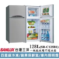 在飛比找momo購物網優惠-【SANLUX 台灣三洋】128公升一級無霜雙門定頻冰箱(S
