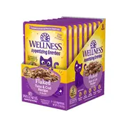 Wellness Appetizing Entrees Flaked Tuna & Cod in Broth Wet Cat Food Pouch 40gx8