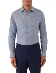 [Dom Bagnato] Marcell Tailored Fit Shirt in Blue