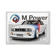 Nostalgic-Art Large Metal Plaque/Sign BMW Motorsport M Power E30 30x40cm
