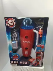 Astro Venture Spaceship Space Rocket Toy Play Set w 2 Astronauts & Rover Vehicle