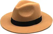 [Bollrllr] Ladies Felt Sombrero Classic Top Hat Vintage Jazz Hat