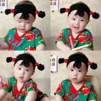 在飛比找蝦皮購物優惠-嬰兒假髮帽 嬰兒假髮 寶寶假髮 寶寶假髮帽韓國嬰兒假髮配飾兒