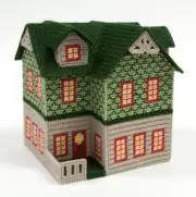 Mary Maxim Shingled House Plastic Canvas Kit