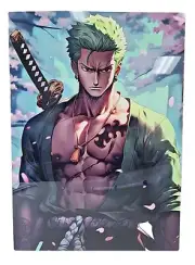 Metaleks One Piece Roronoa Zoro w/Katana 13.7"x19.2" Metal Poster | Light Damage