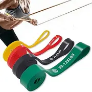 Exercise Resistance Bands, 4 Pack Exercise Bands, Leg Resistance Band Set, Pull Ups Stretch Bands Loop Muscle Training Shape Training