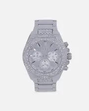 [GUESS MAINLINE] Guess Mainline Fury Glitz Bracelet Watch Silver - Size ONE ONE Silver