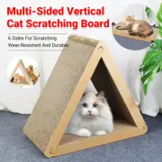 Triangular Cat Scratching Board Corrugated Paper Scratcher Pad Scraper Kitten