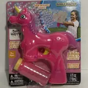 Unicorn Bubble Blaster 4fl oz Bubbles Light Up Ages 3+ Pink Batteries Included