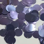 Round Sequin 15mm Top Hole Dark Orchid Lavender Shiny Metallic Made in USA