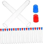 WEKAMOS 100Pcs Transparent Container Lightweight Storage Bottles for Cross Stitch Needles Jewelry and Items Convenient Durable Design for Home Organization