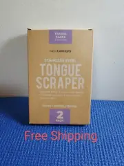 Tongue Scraper Stainless Steel Metal Tongue Bad Breath Cleaners with Travel Case