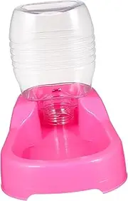 Pet Water Feeder Bowl Creative Pink Design Automatic Drinking Tool for Dogs Puppies Safe Material Stable Structure Easy to Clean
