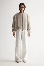 Nonnie Jacket Ivory Marle Size 14 | Elka Collective