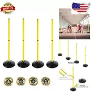 Versatile Detachable Agility Poles for Soccer Drills & Movement Training