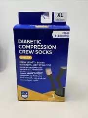 Rite Aid Medical Compression Legwear Dress Socks Unisex 20-30mmHg Black XL