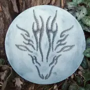 Ram antelope mold garden plaque goat plaster cement plastic mould 7.75" x 3/4"