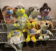 NEW 7 Vintage Brady Bunch Bears 90's Tie Die Collection Tag NOT complete - 2 Tag