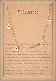 [YangQian] Mama Necklace Gifts for Mom Mothers Day Gifts for Mom Birthday Gifts for Mom Necklace for Women Mama Gifts for New Mom Gifts for Women Mother Necklace Gifts for Pregnant Women Friends