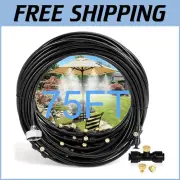 High-Performance Outdoor Misting System - 75FT Cooling Kit for Garden and Patio