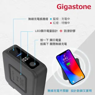 Gigastone QP-10200B 行動電源 10000mAh 四合一 QI無線旅充