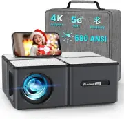 Native 1080P WiFi Bluetooth Projector 4K Support 680ANSI Outdoor Movie Projector