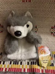 Folkmanis 8.5" Little Wolf Hand Puppet Gray Stuffed Animal Plush