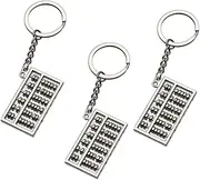 [OATIPHO] 3pcs Small Abacus Keychains Key Decoration Stylish Key Ring Key Holder