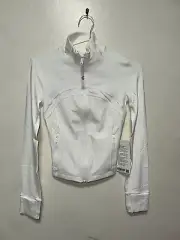 Lululemon Define Jacket Cropped Nulu White Size 2 NWT