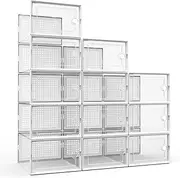 ALINK X-Large Shoe Storage Boxes Organizers for Closet 12 Pack, Clear Plastic Stackable Sneaker Containers/Bins for Entryway, Space Saving Shoe Rack Bin Holder (white)