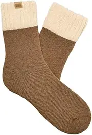 [UGG] Men's Camdyn Cozy Sock, Chestnut Cream, O/S, Chestnut/Cream, One Size