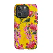 For iPhone 15 Pro Tough Case Compatible with MagSafe Flower Pattern