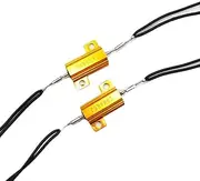 TDR 2pcs LED Indicators Load Flasher Resistor Relay for Motorcycles - 25W Resistor for LED Turn Signal Flash Rate Adjustment