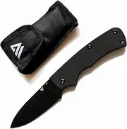 Wilora D2 Steel Folding Knife | Classic Slip Joint Pocket Knife, G10 Handle, Non-Locking EDC, Manual Opening, Traditional Work & Outdoor Knife with Nylon Sheath