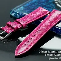 在飛比找PChome24h購物優惠-進口純正鱷魚皮高級短款錶帶 ( 20mm.18mm.16mm