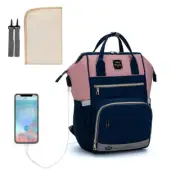 LEQUEEN Multi-use Large Mummy Baby Diaper Nappy Backpack Traveling Shopping Bag